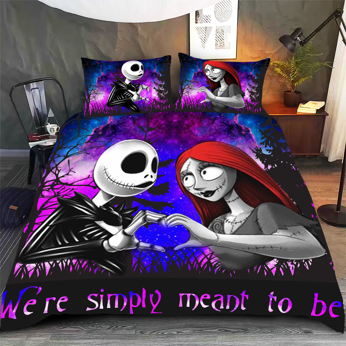 We're Simply Meant To Be Nightmare Bedding Set 0523