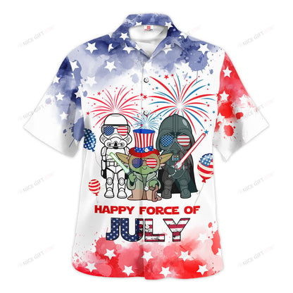 Happy Force Of July The Force Hawaiian Shirt 0523