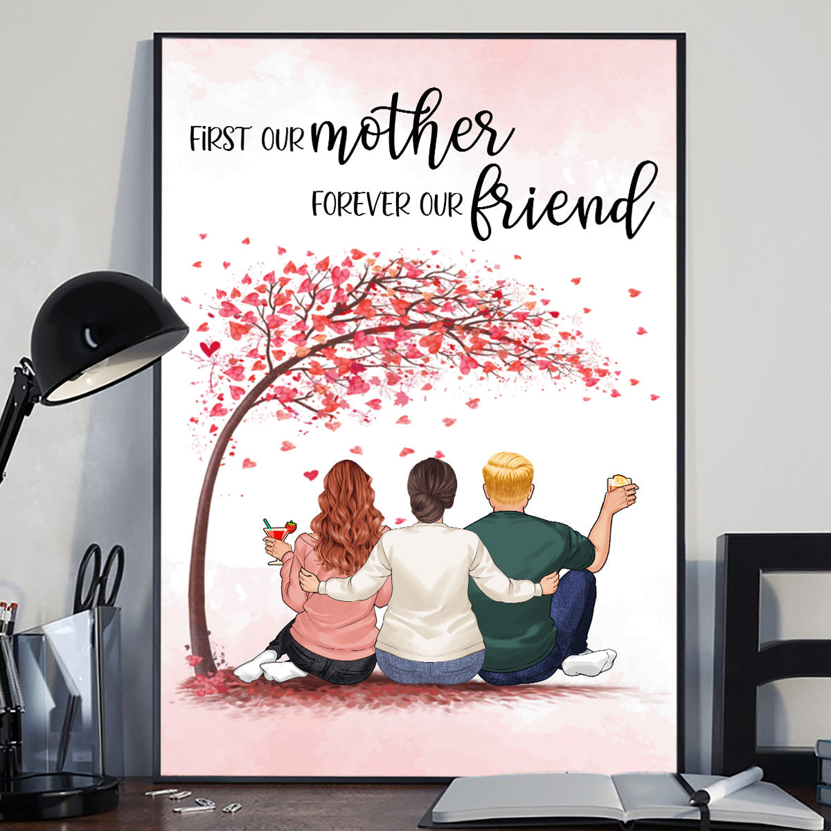 Forever Linked Together - Gift for mom, daughter, son - Personalized Canvas And Poster