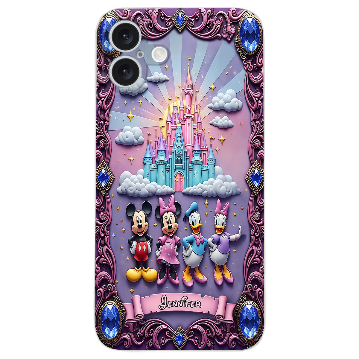 Magical World - Personalized Mouse Leather Phone Case