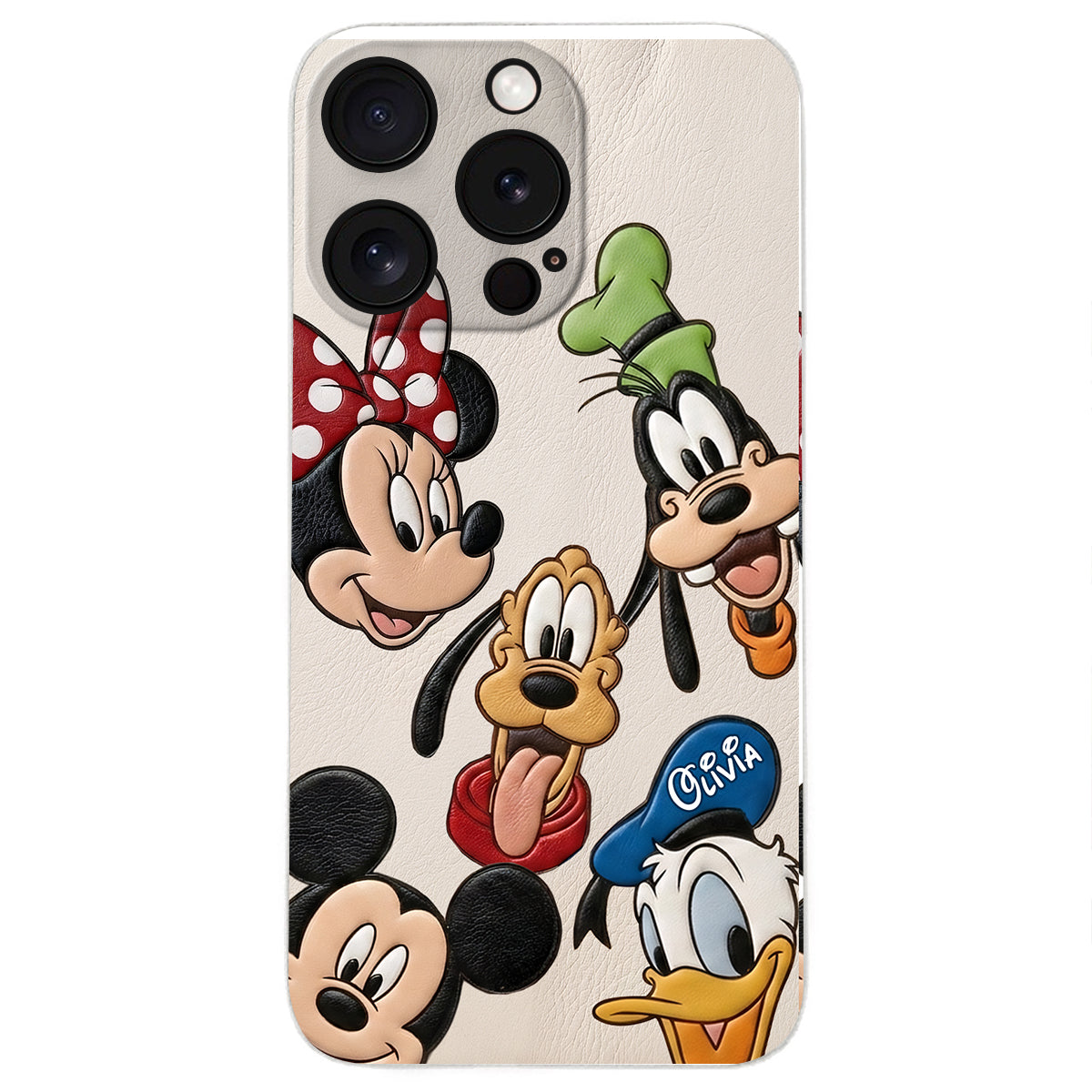 Friends - Personalized Mouse 3D Embossed Leather Phone Case
