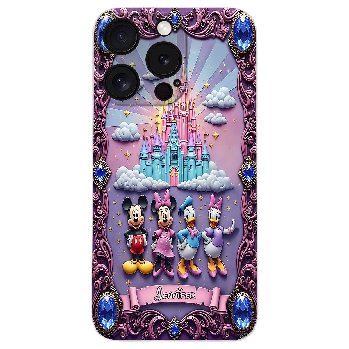 Magical World - Personalized Mouse Leather Phone Case