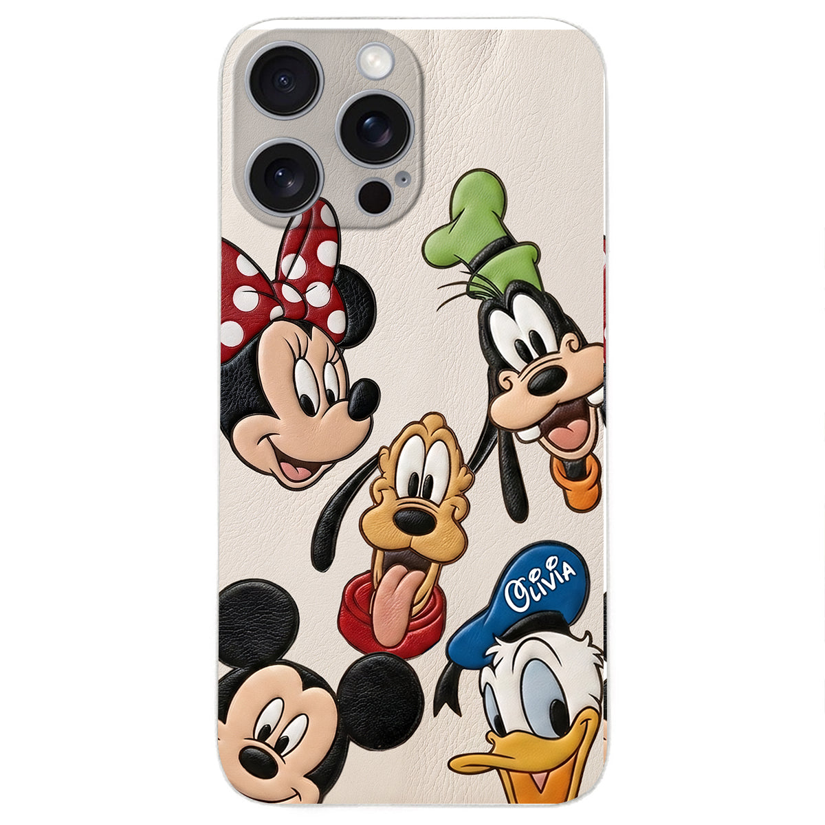Friends - Personalized Mouse 3D Embossed Leather Phone Case