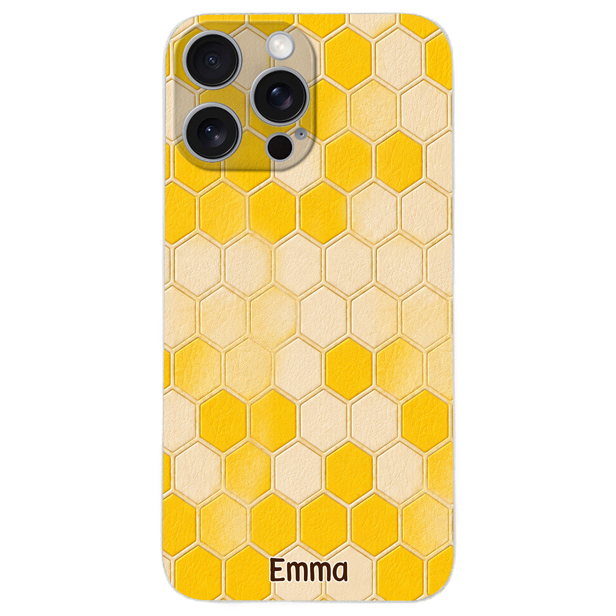 Winnie Friends Leather Case & Dangling Charm - Personalized Yellow Bear 3D Embossed Leather Phone Case