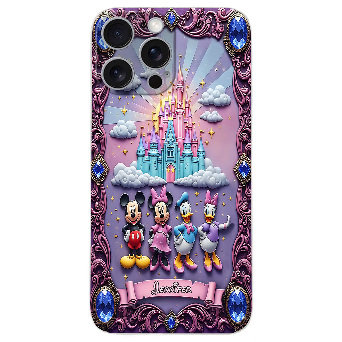 Magical World - Personalized Mouse Leather Phone Case