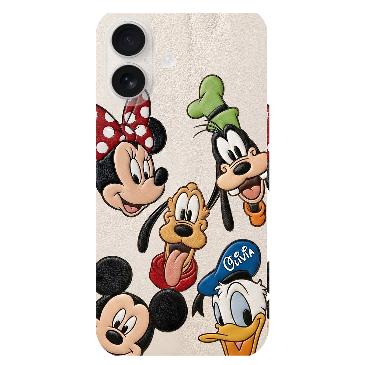 Friends - Personalized Mouse 3D Embossed Leather Phone Case