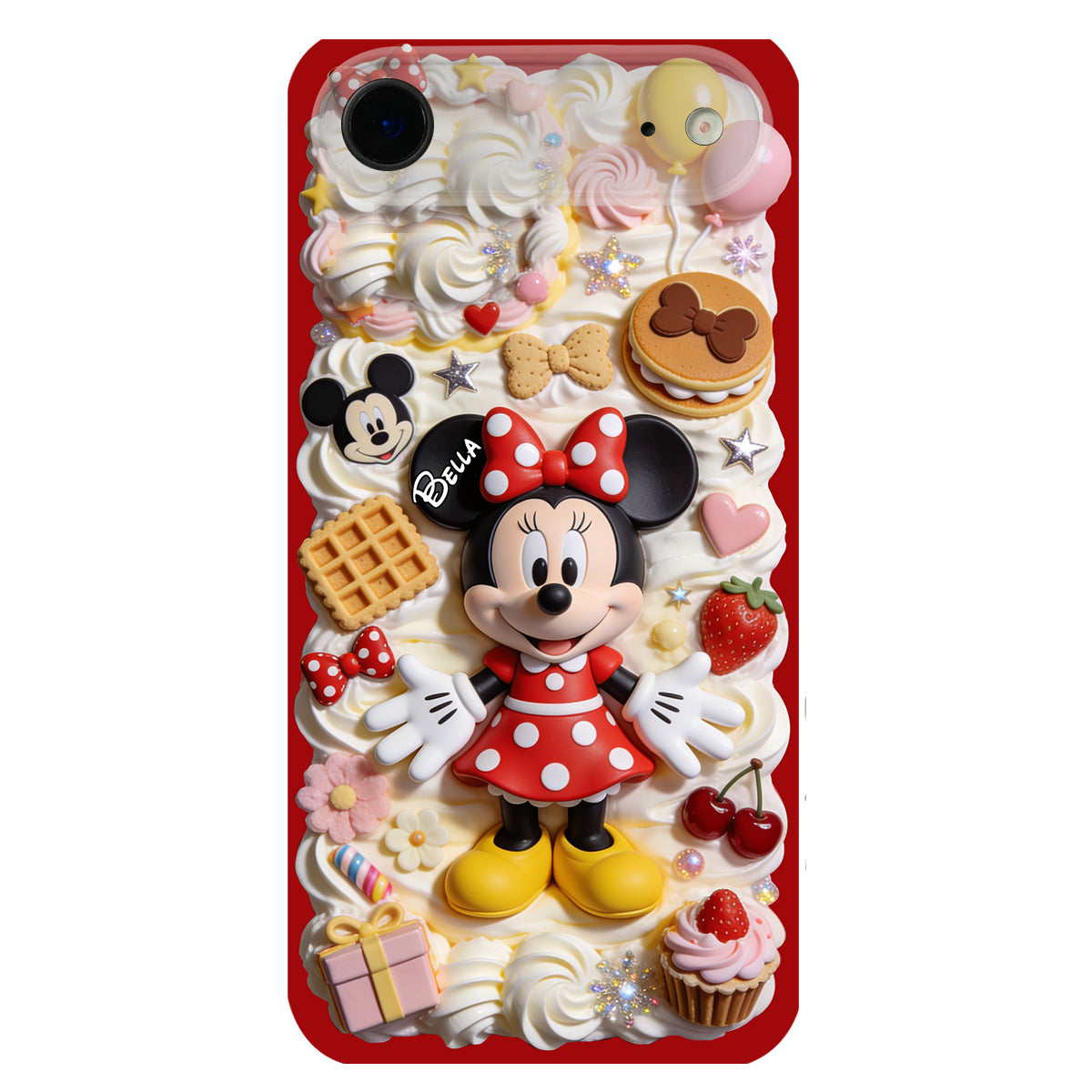 Sweet Magic - Personalized Mouse 3D Embossed Leather Phone Case