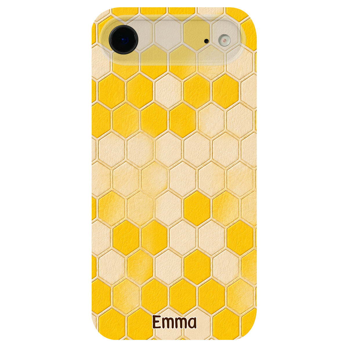 Winnie Friends Leather Case & Dangling Charm - Personalized Yellow Bear 3D Embossed Leather Phone Case