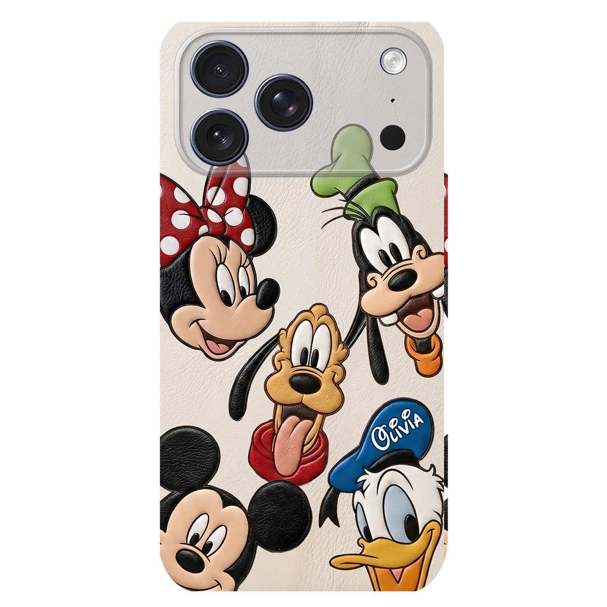 Friends - Personalized Mouse 3D Embossed Leather Phone Case