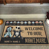 Welcome To Our Nightmare - Personalized Mother&#39;s Day Father&#39;s Day Nightmare Doormat With Coir Pattern Print