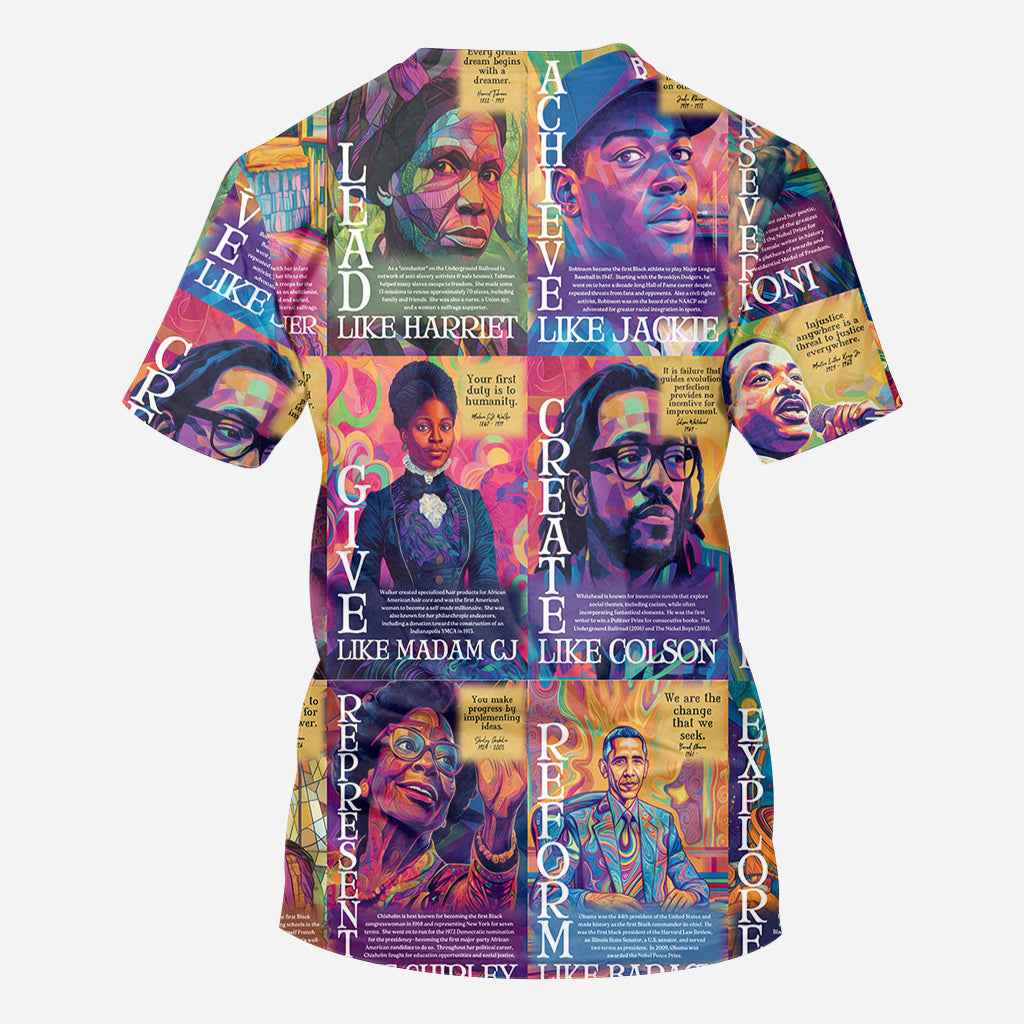 Dream Like Martin Rise Like Maya - Personalized African American All Over Shirt