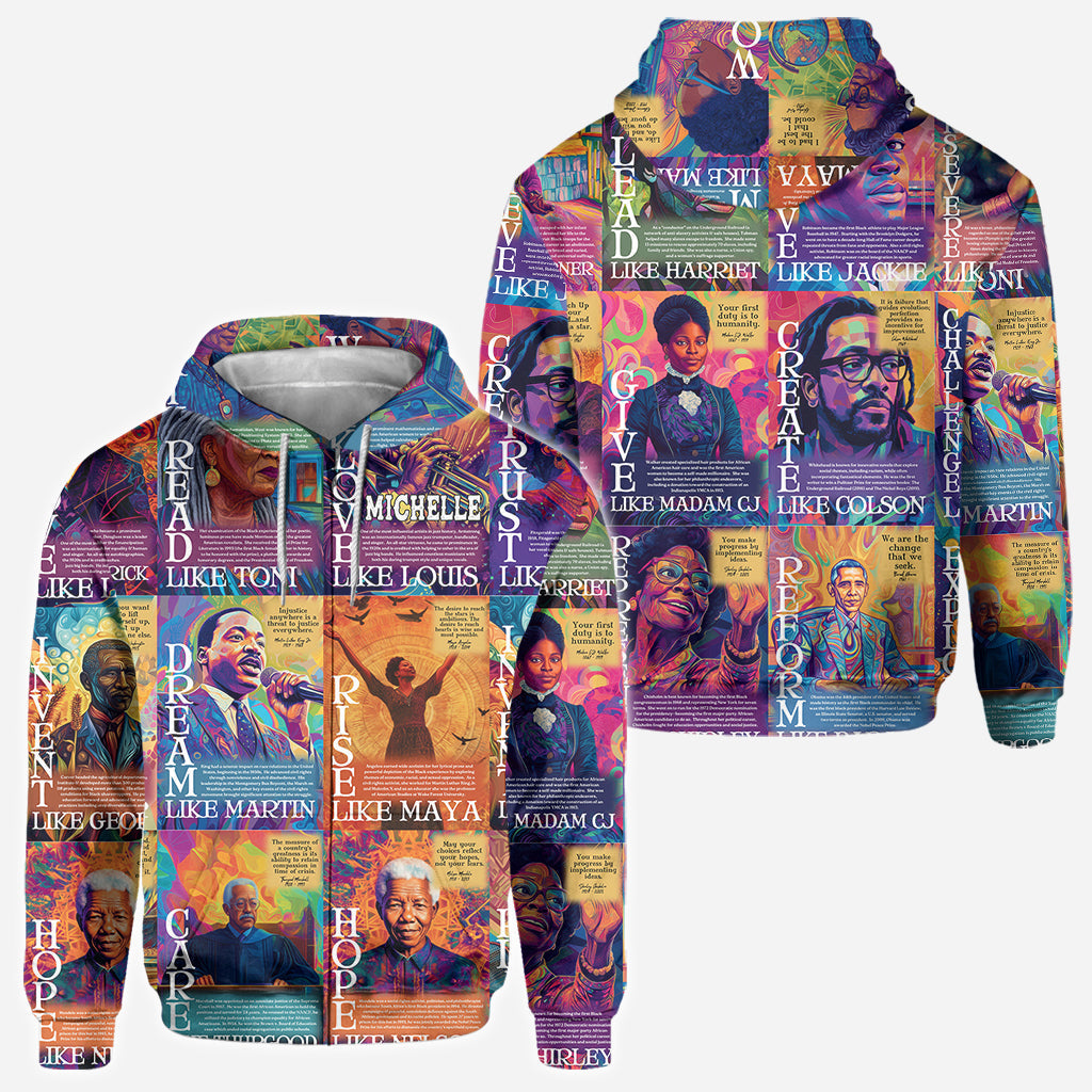 Dream Like Martin Rise Like Maya - Personalized African American All Over Shirt