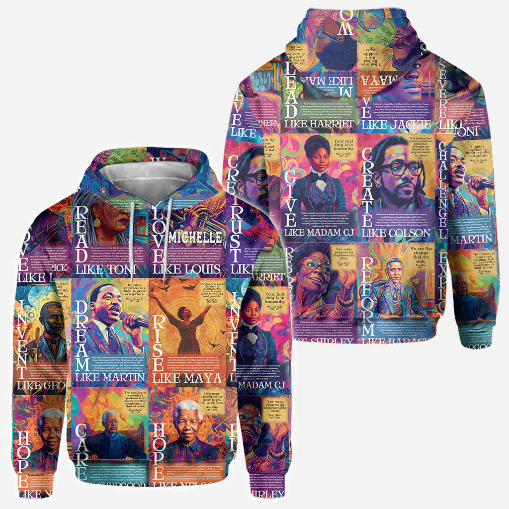 Dream Like Martin Rise Like Maya - Personalized African American All Over Shirt