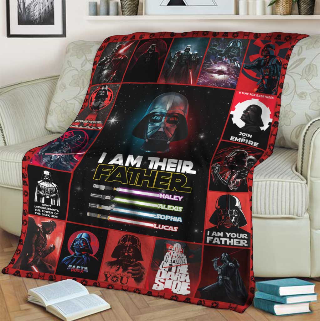 I Am Their Father - Personalized Father's Day The Force Blanket