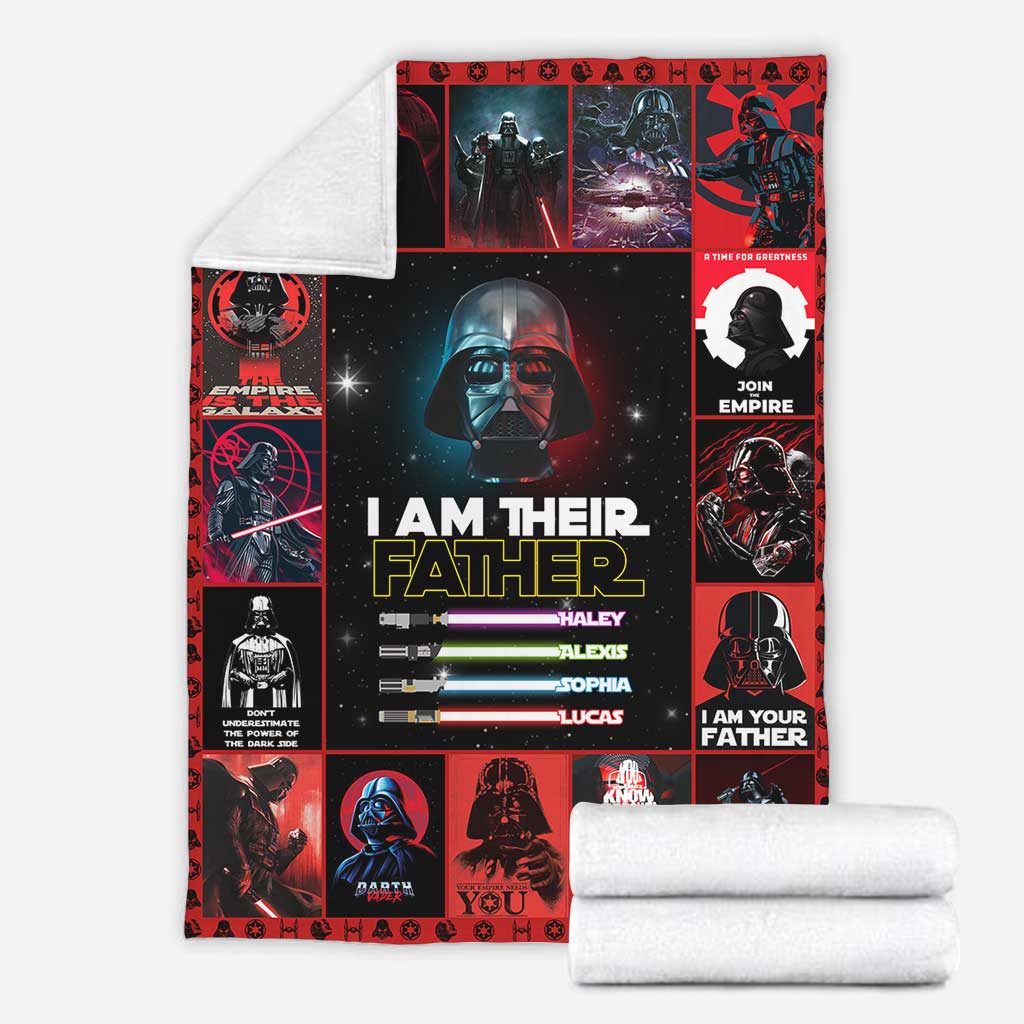 I Am Their Father - Personalized Father's Day The Force Blanket