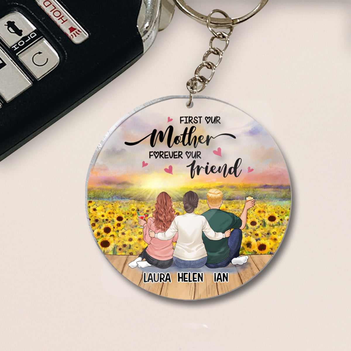 First Our Mother Forever Our Friend - Personalized Mother Keychain