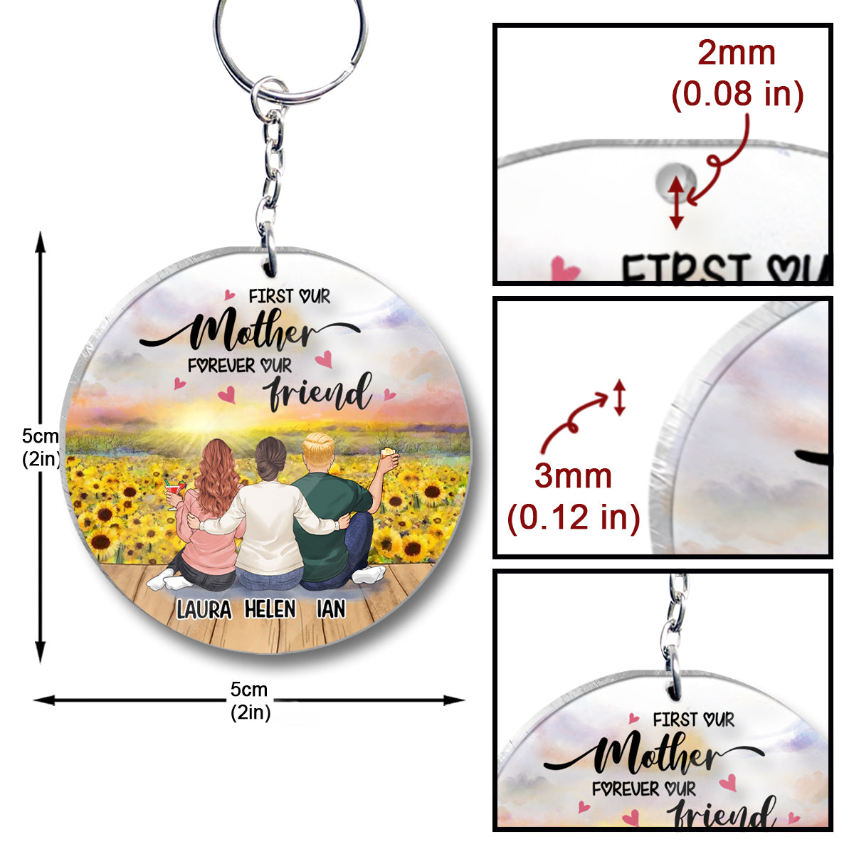 First Our Mother Forever Our Friend - Personalized Mother Keychain