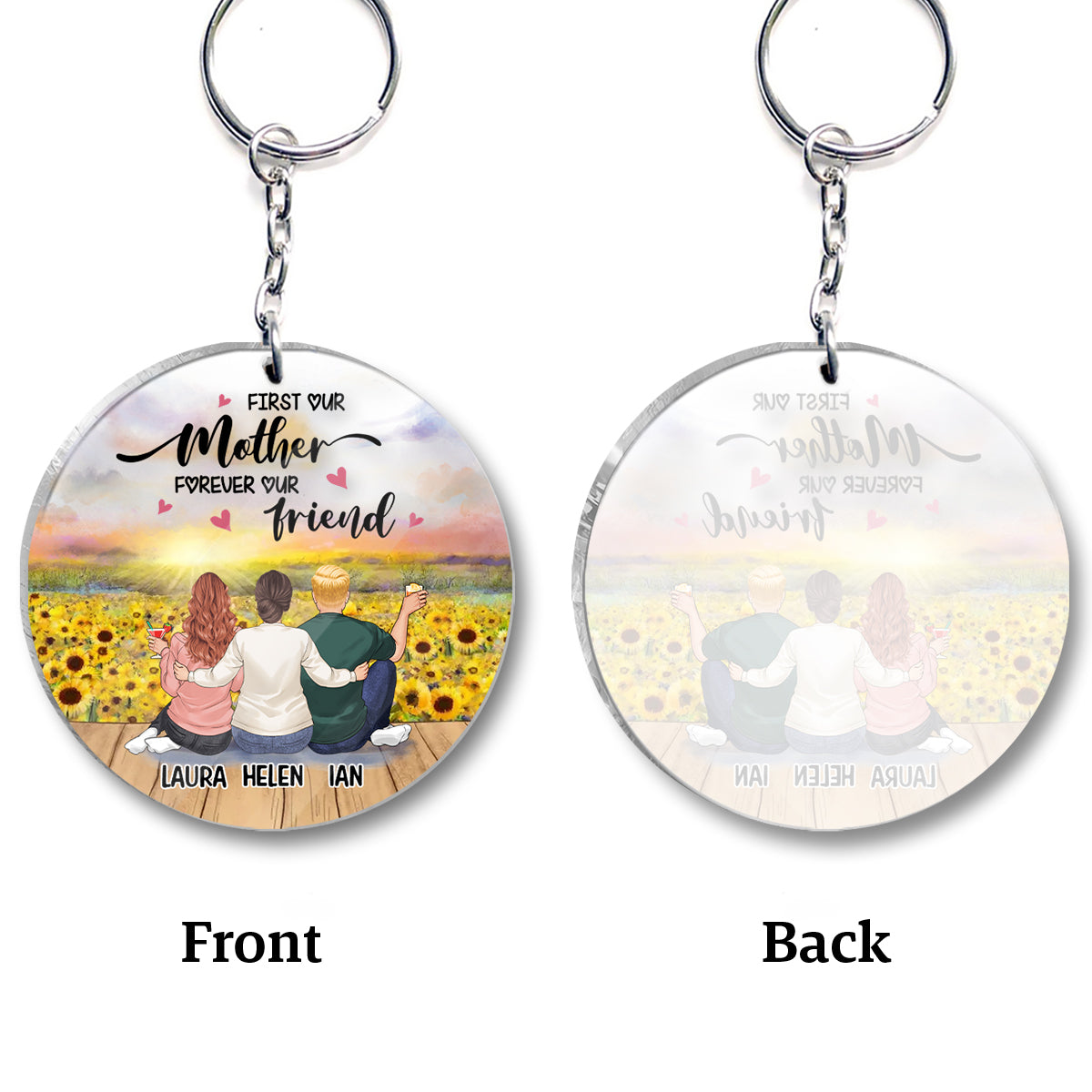 First Our Mother Forever Our Friend - Personalized Mother Keychain