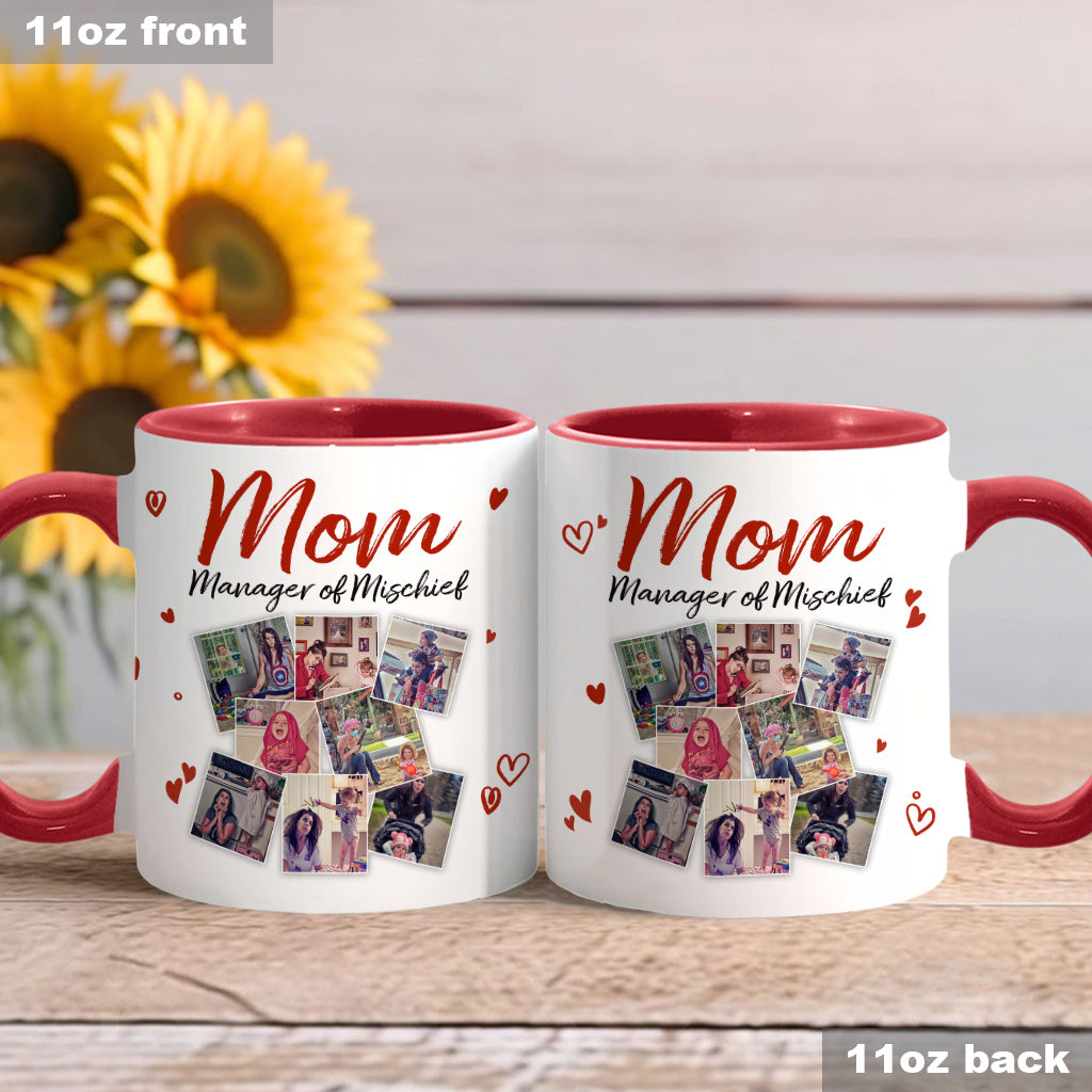 Mom Manager Of Mischief - Personalized Mother Accent Mug