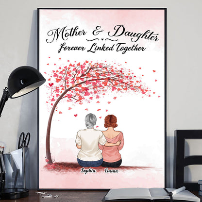 Forever Linked Together - Gift for mom, daughter, son - Personalized Canvas And Poster