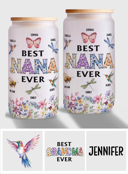 Best Mom Nana Ever - Personalized Mother Can Glass