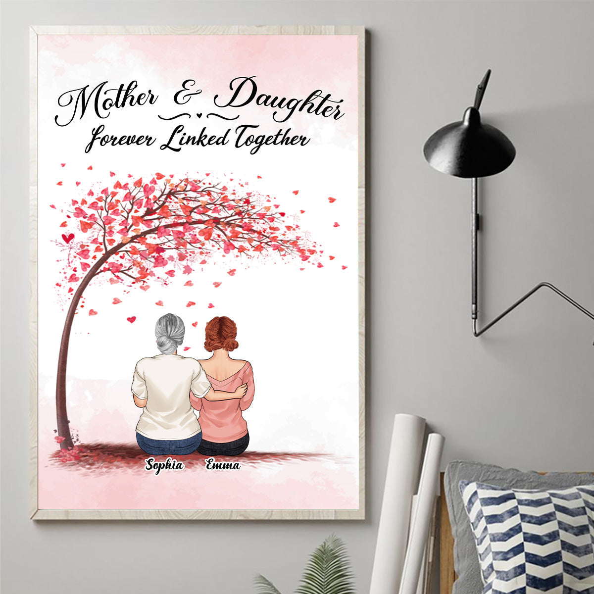 Forever Linked Together - Gift for mom, daughter, son - Personalized Canvas And Poster