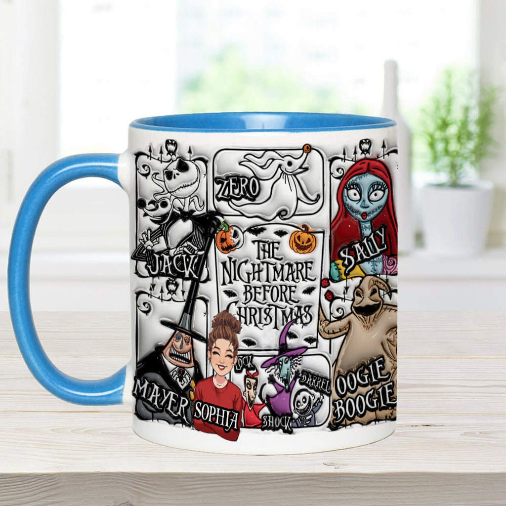 Custom Portrait With The Nightmares - Personalized Nightmare Accent Mug