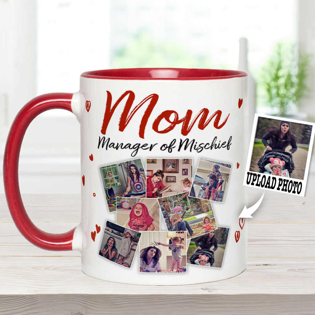 Mom Manager Of Mischief - Personalized Mother Accent Mug