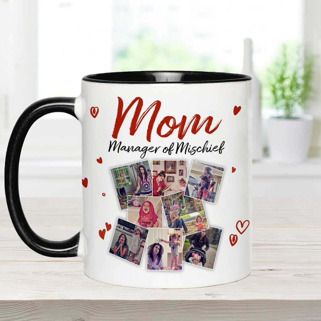 Mom Manager Of Mischief - Personalized Mother Accent Mug