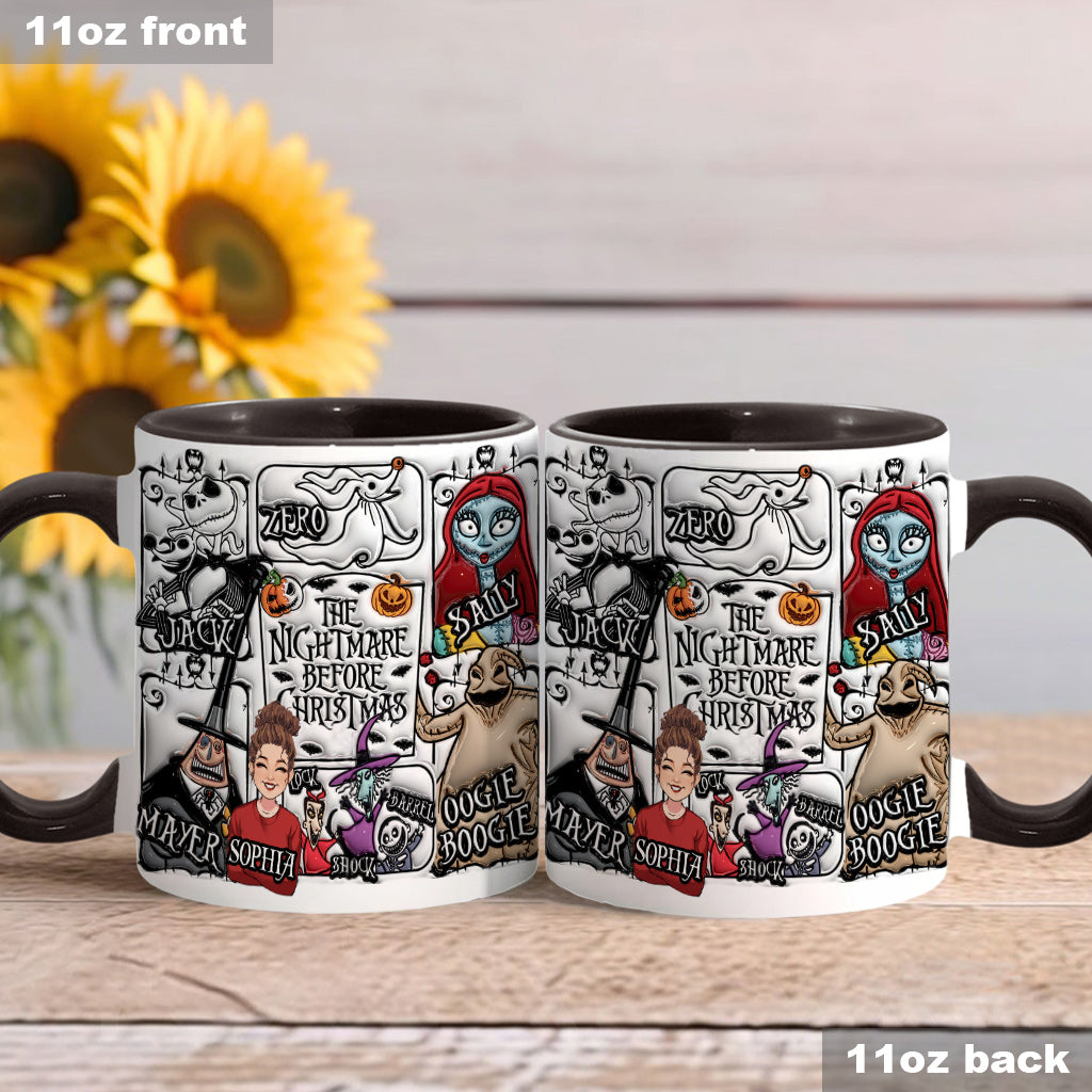 Custom Portrait With The Nightmares - Personalized Nightmare Accent Mug