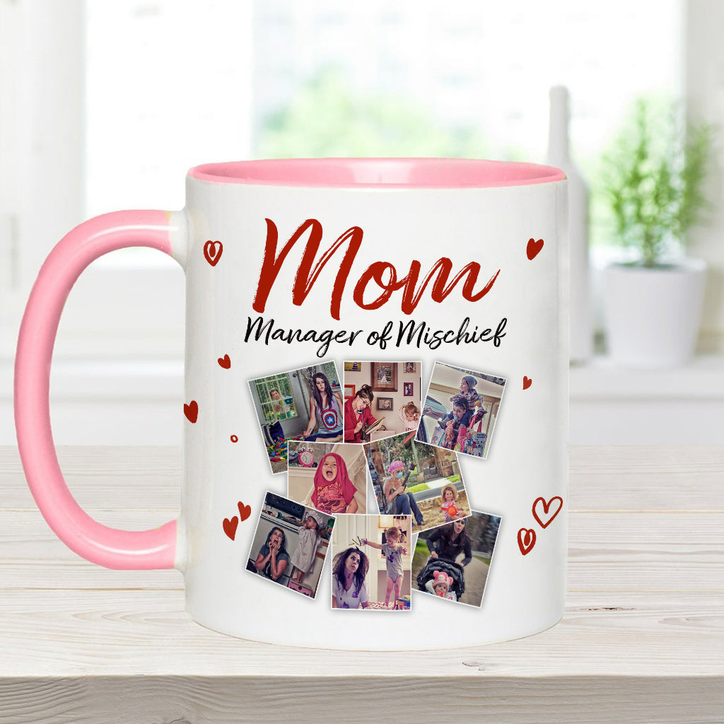 Mom Manager Of Mischief - Personalized Mother Accent Mug