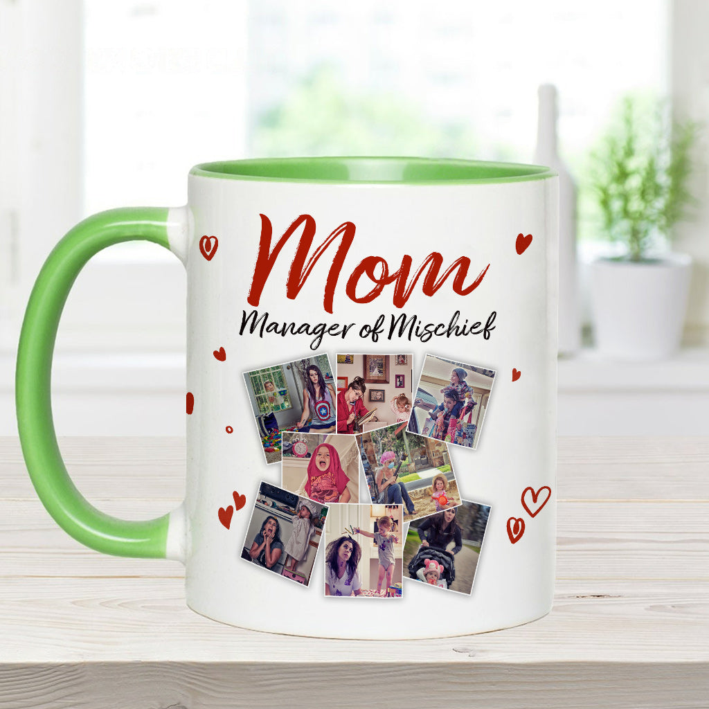 Mom Manager Of Mischief - Personalized Mother Accent Mug