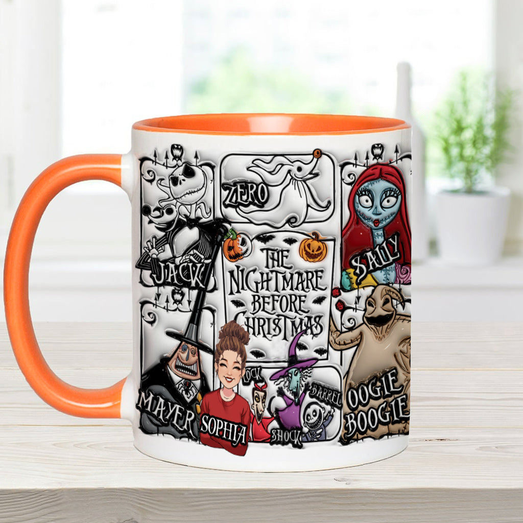 Custom Portrait With The Nightmares - Personalized Nightmare Accent Mug