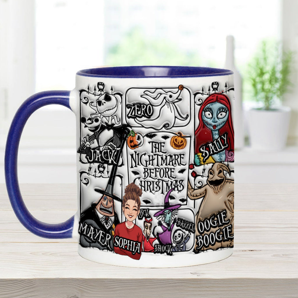 Custom Portrait With The Nightmares - Personalized Nightmare Accent Mug