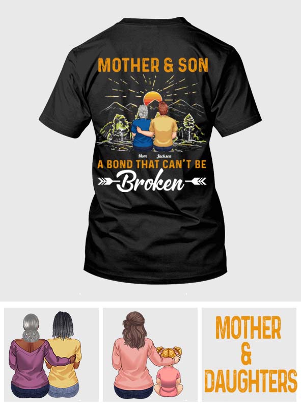 Mother & Son A Bond That Can't Be Broken - Personalized Mother T-shirt And Hoodie