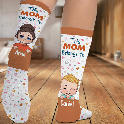 This Mom Belongs To - Personalized Mother Socks