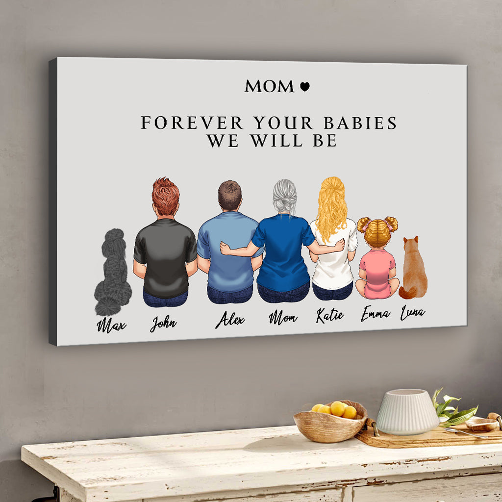 Forever Your Baby - Personalized Mother Canvas And Poster