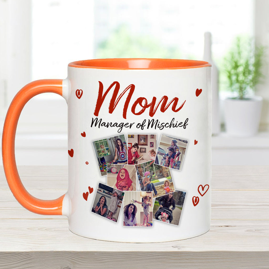 Mom Manager Of Mischief - Personalized Mother Accent Mug