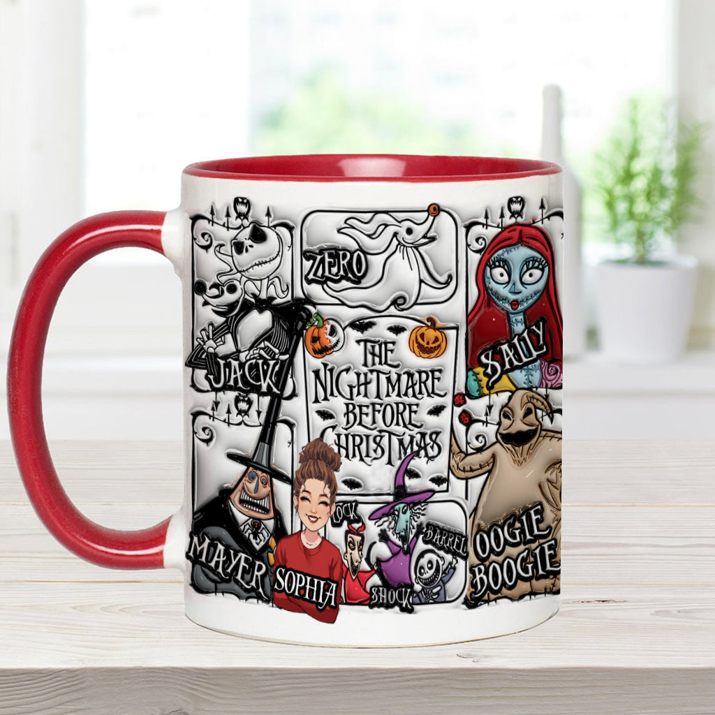 Custom Portrait With The Nightmares - Personalized Nightmare Accent Mug