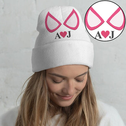 Love You In Every Multiverse - Personalized Couple Embroidered Beanie