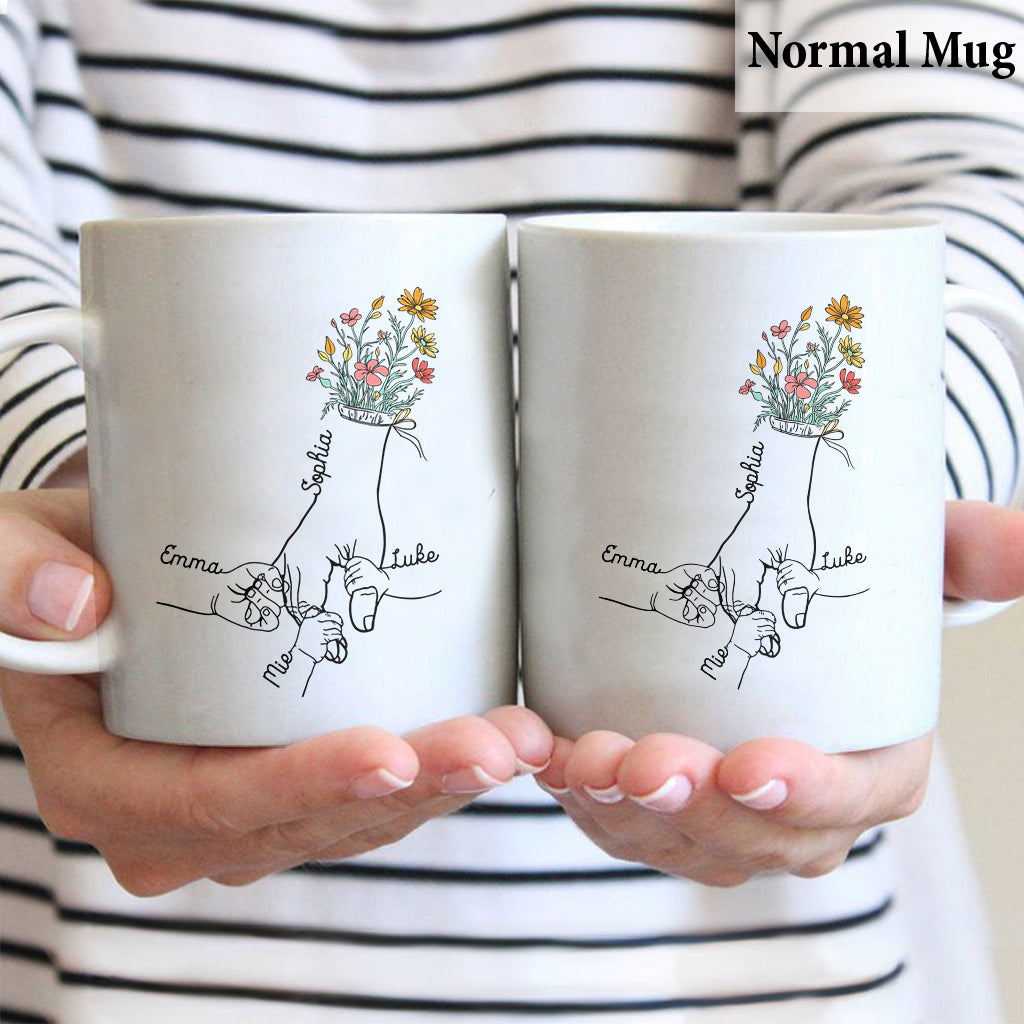 Holding Hand - Personalized Mother Mug