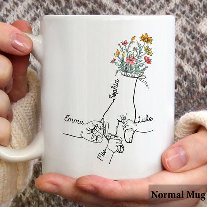 Holding Hand - Personalized Mother Mug