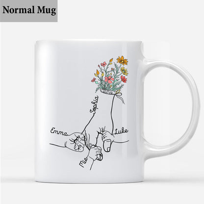 Holding Hand - Personalized Mother Mug