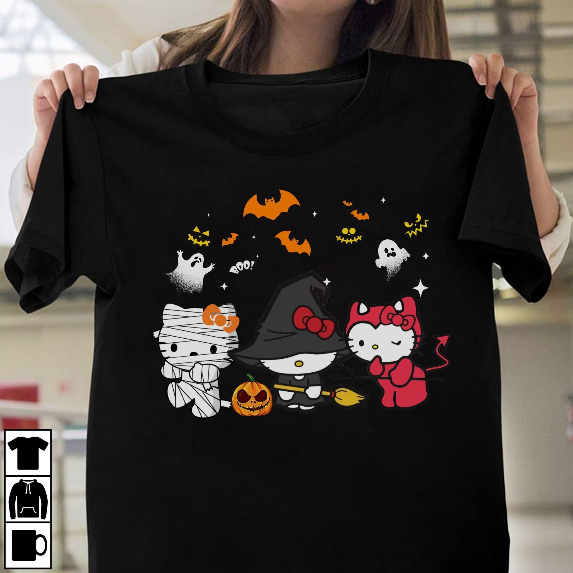Ready For Halloween White Kitten T-shirt and Hoodie 0823