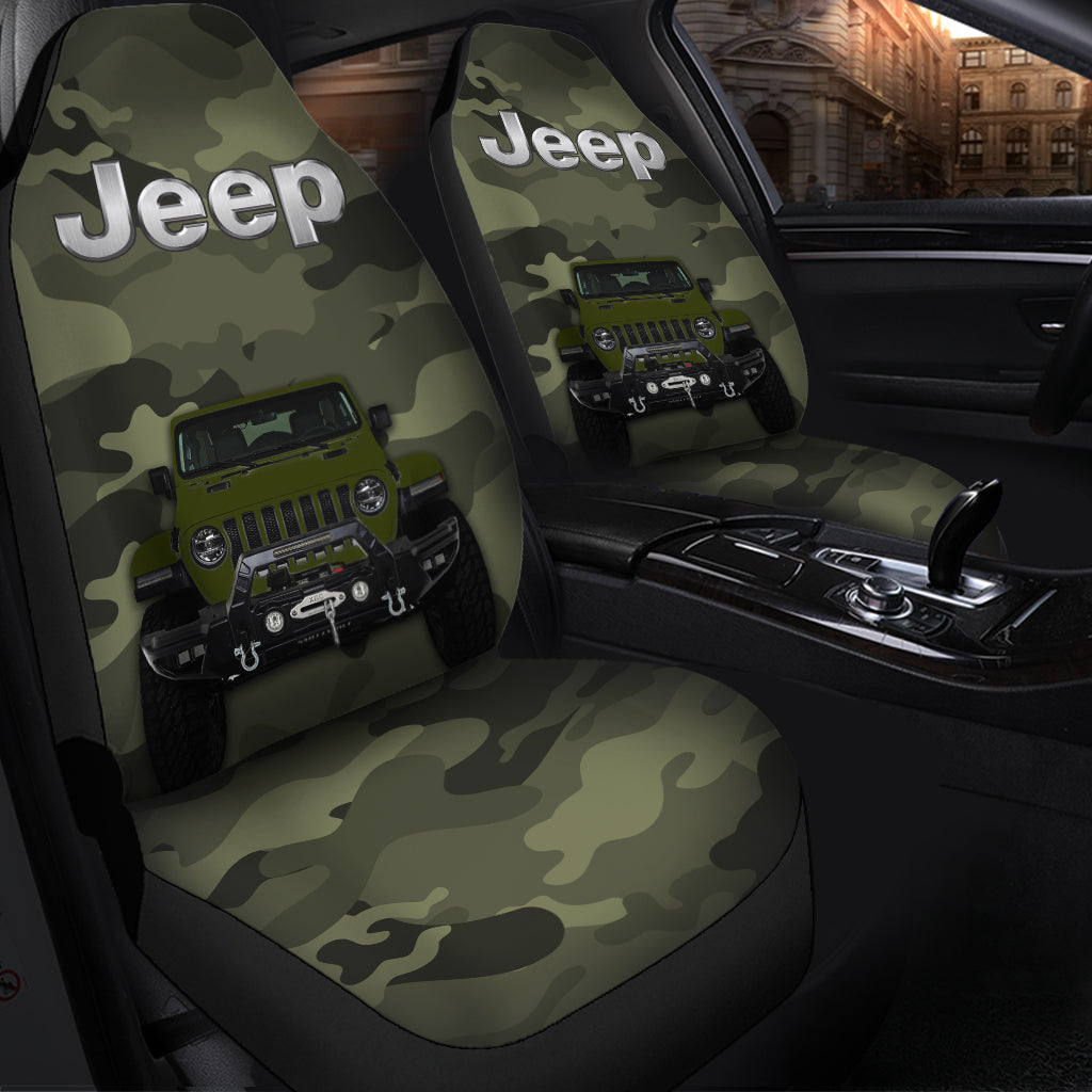 Green Camouflage Car Seat covers 0523