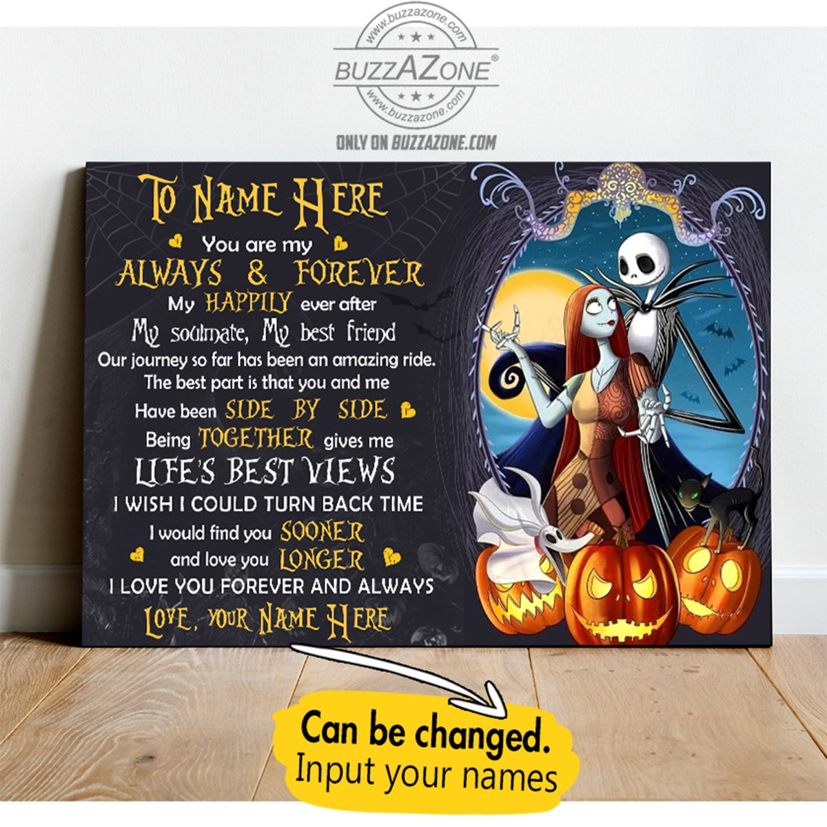 Together Forever - Personalized Nightmare Canvas and Poster 0823