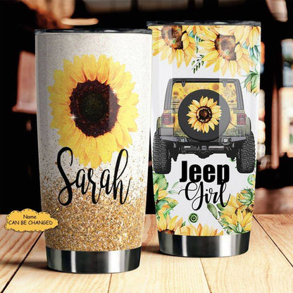 Love Sunflower - Personalized Car Tumbler 0823