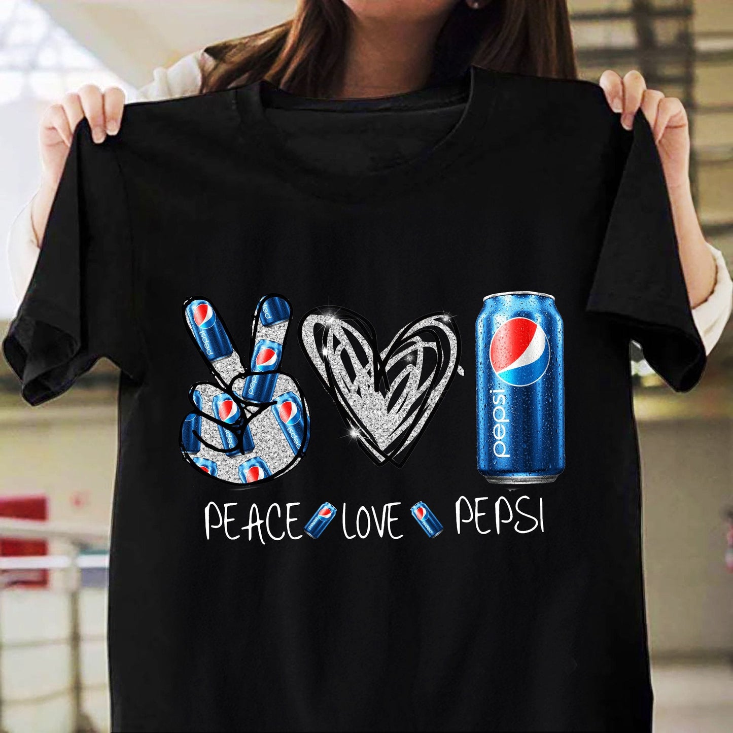 Peace Love Blue Soft Drink T-shirt and Hoodie 0523