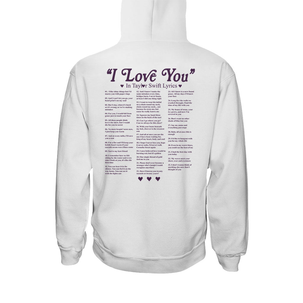 I Love You In Lyrics - Personalized Tay-tay Lover T-shirt and Hoodie