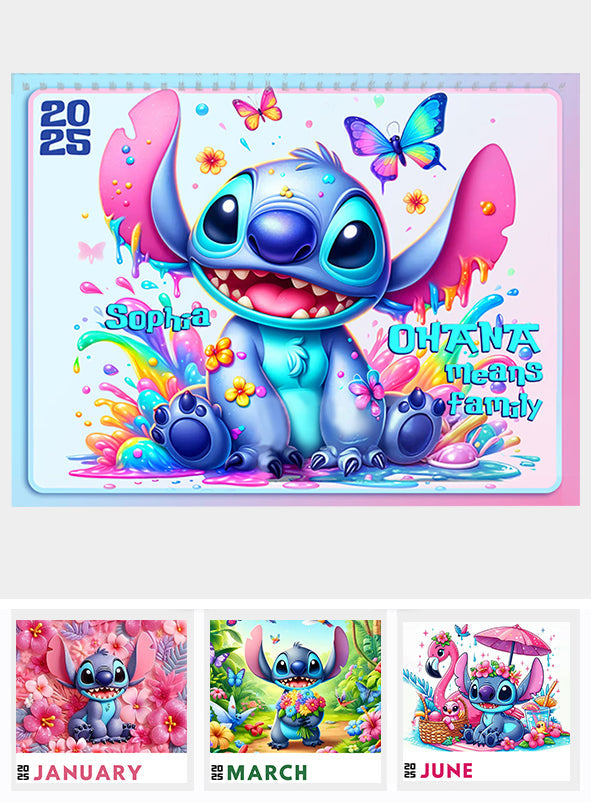 Ohana Means Family - Personalized Ohana Wall Calendar